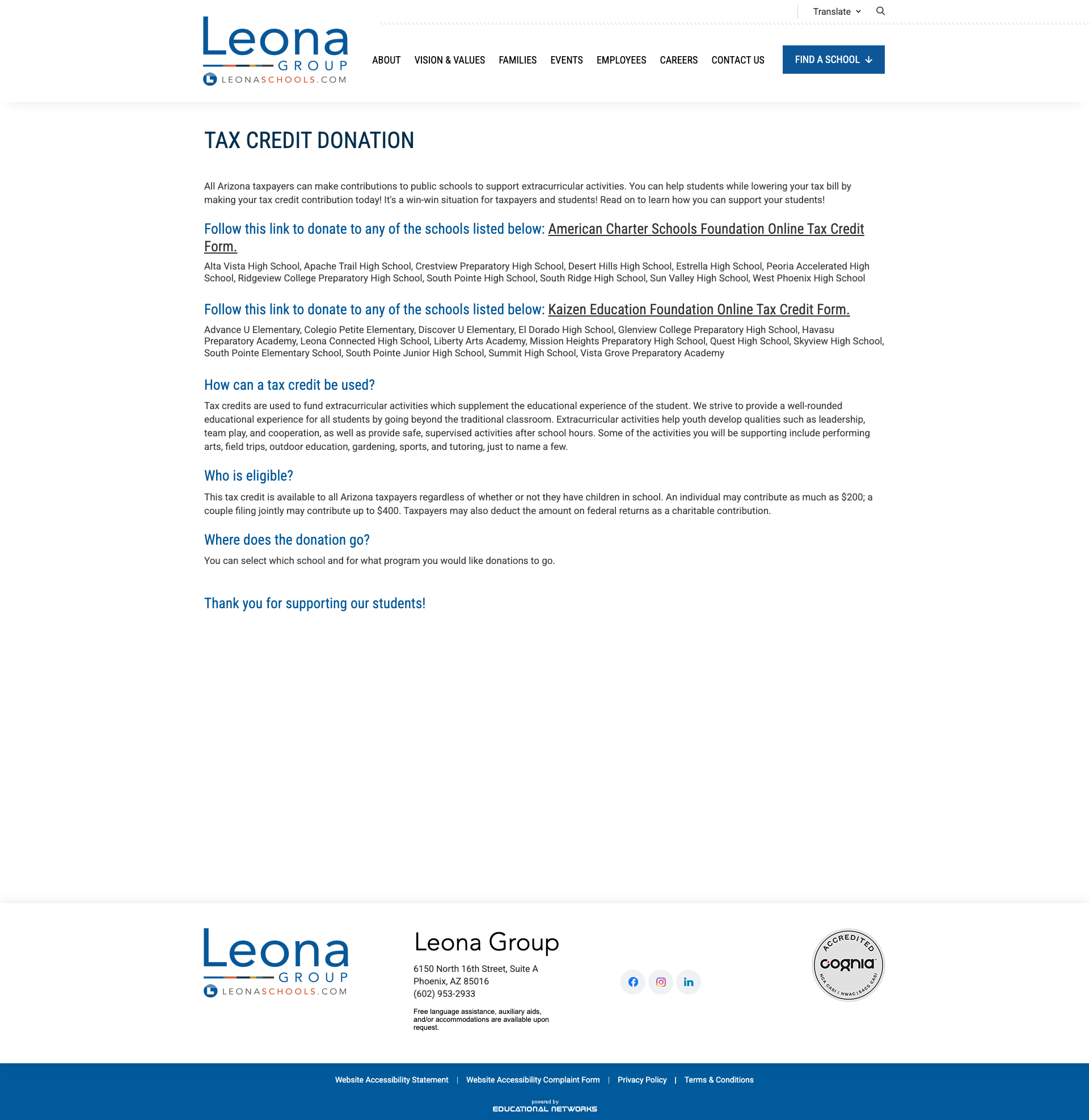 Educational Networks Tax Credit